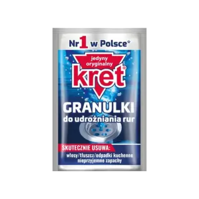 Засіб (Гранули) для прочищення труб Kret, 40 г Польща