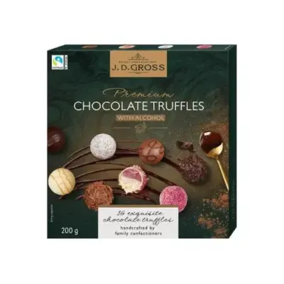 Цукерки праліне з алкоголем J.D.Gross Premium Chocolate Truffles With Alcohol 200г Польща