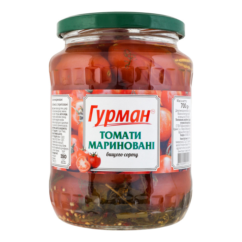 Томати мариновані Гурман 1000г Україна
