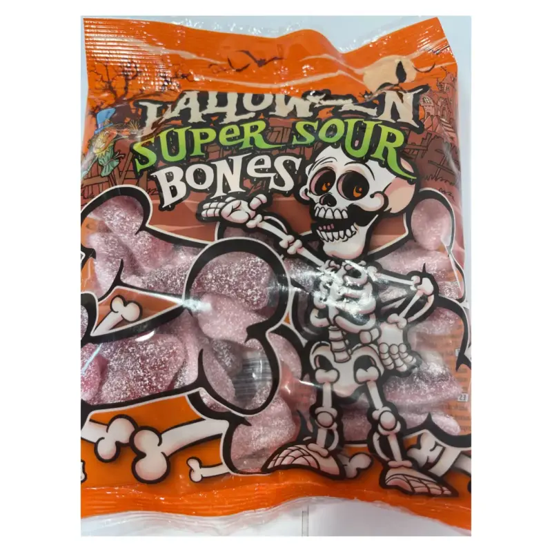 Желейні цукерки Кістки скелета Halloween Super Sour Boner 200 г Польща