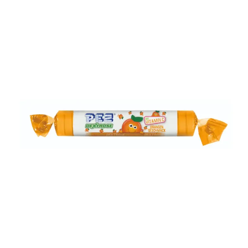 Вітамін С цукерки з декстрозою апельсиновий смак PEZ dextrose Vitamin C 39г Австрія