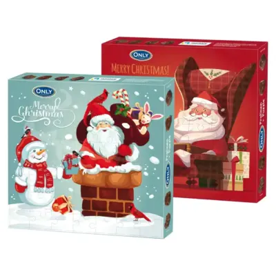 Цукерки з молочного шоколаду з молочною начинкою + пазли Only Merry Christmas 120 г Австрія