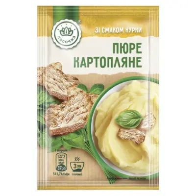 Пюре картопляне швидкого приготування зі смаком курки ЛАСОЧКА 37г