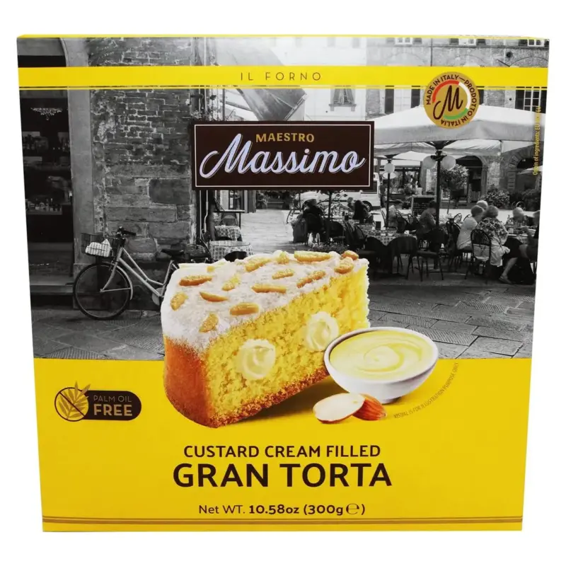 Торт із ванільним кремом Maestro Massimo Gran Torta 300г Італія