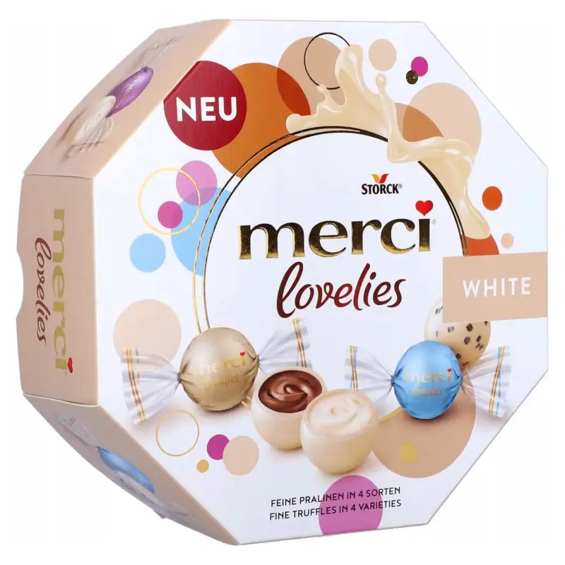 Шоколадні цукерки Merci Lovelies White 185г Німеччина