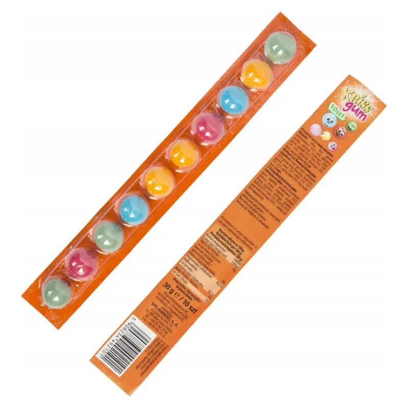 Жувальна гумка з фруктовими смаками KRISS GUM 1 шт (10х3г) Польща