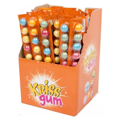 Жувальна гумка з фруктовими смаками KRISS GUM 1 шт (10х3г) Польща