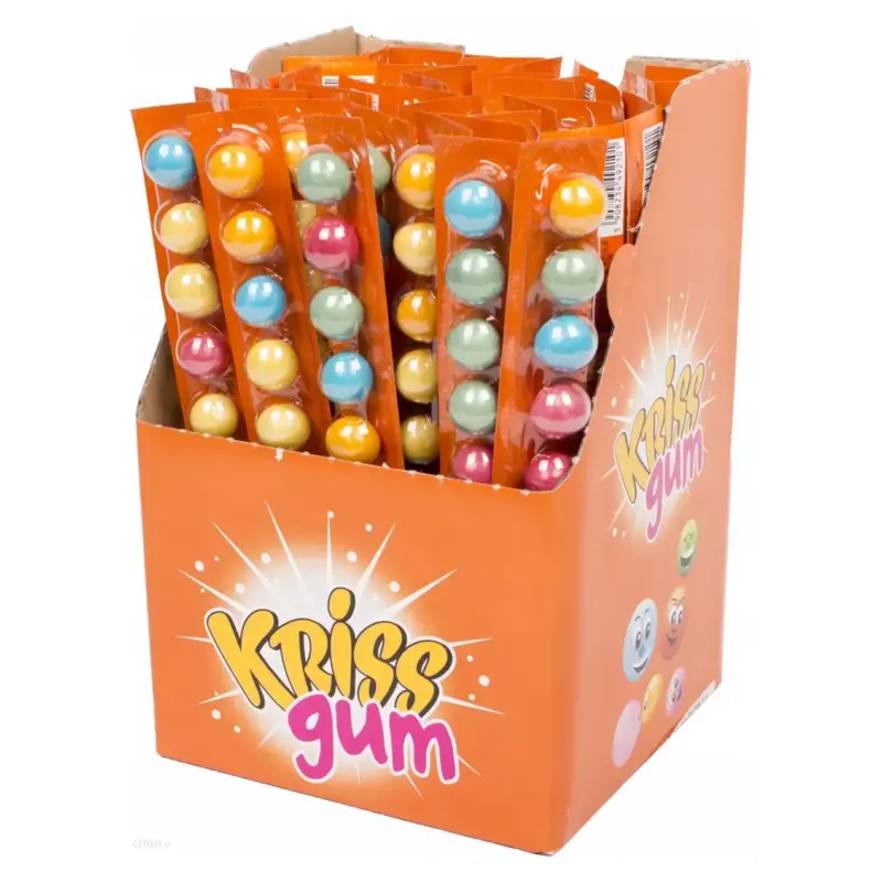 Жувальна гумка з фруктовими смаками KRISS GUM 1 шт (10х3г) Польща
