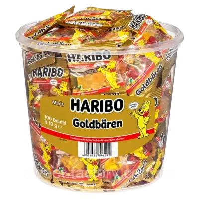 Желейні цукерки Золоті мінімішки Haribo Goldbaren (фруктовий мікс) 10 г Німеччина