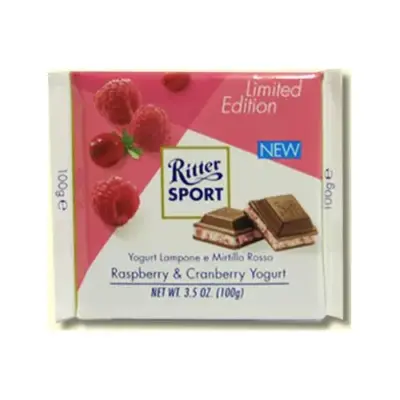 Шоколад Ritter sport HIMBEER VANILLE ( з малиною і ваніллю) Німеччина 100 г