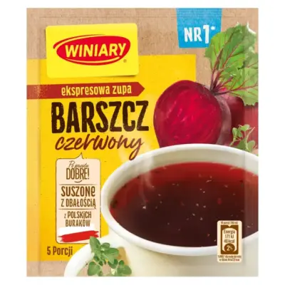 Червоний борщ швидкого приготування Winary Barszcz Czerwony (5 порцій) 60 г Польща