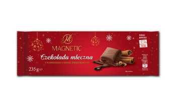 Шоколад молочний із начинкою Кориця та імбир Magnetic 235 г Польща