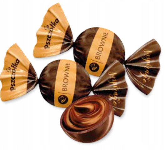 Шоколадні цукерки з начинкою Брауні Pszczolka Chocolate pralines Brownie 1 кг Польща