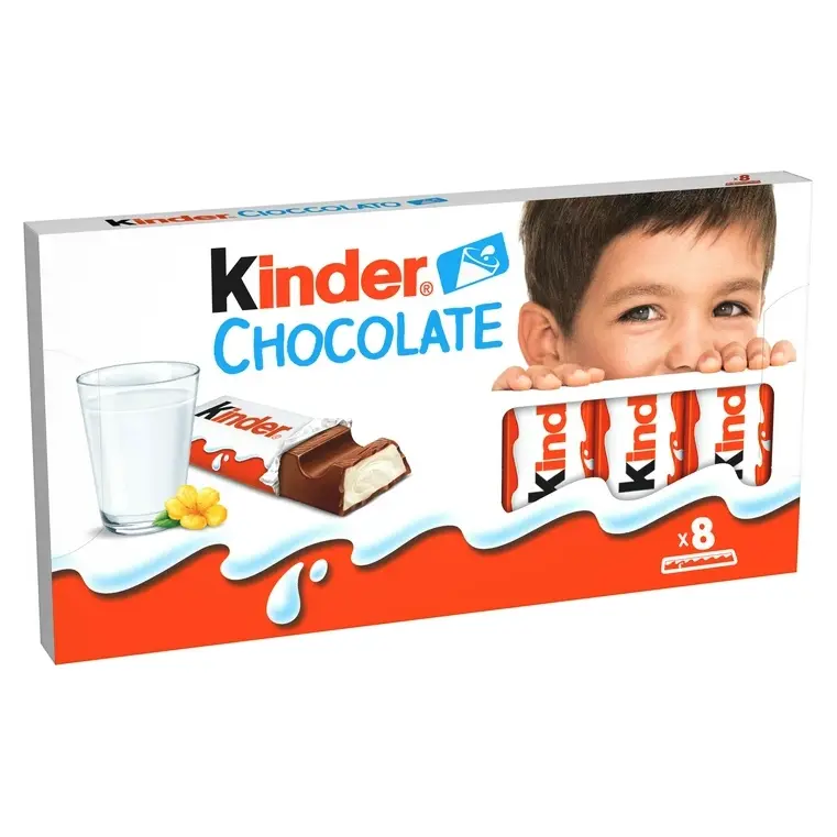 Шоколад молочний Kinder Chocolate з молочною начинкою 100 г (8х12.5г)