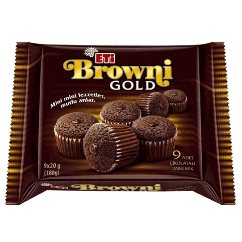 Шоколадні кекси Брауні, ETI BROWNI Czekolate Cakes (9 шт. х20г) 180 г Португалія