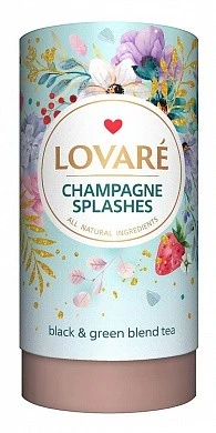 Чай зелений з фруктами та квітковими пелюстками Lovare Полуничний Зефір 80г Україна