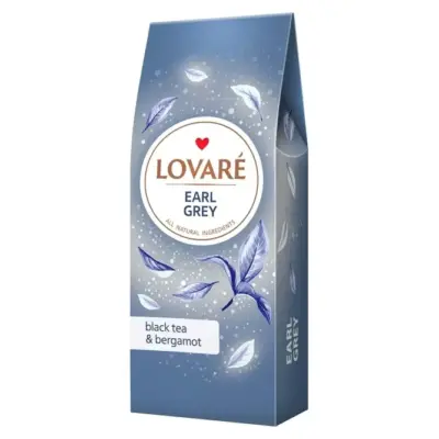 Чай чорний байховий цейлонський з бергамотом Lovare Earl Grey 80г Україна