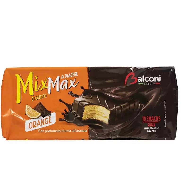 Бісквітне тістечко в шоколаді з шоколадним кремом Balconi Mix Max (10х35г) 350 г Італія