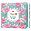 Чай Lovare Асорті “Квіти та чай” Flowers and Tea 12 видів по 5 пакетів (60 шт.) + Блюдце Серце