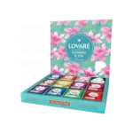 Чай Lovare Асорті “Квіти та чай” Flowers and Tea 12 видів по 5 пакетів (60 шт.) + Блюдце Серце