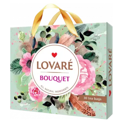 Чай Lovare Асорті "Букет" Bouquet 6 видів по 5 пакетів (30 шт.) у сумочці