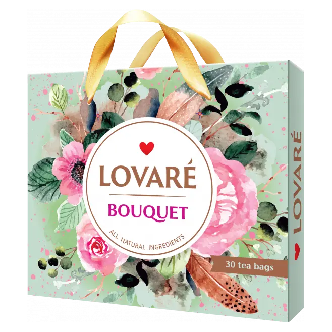 Чай Lovare Асорті “Букет” Bouquet 6 видів по 5 пакетів (30 шт.) у сумочці