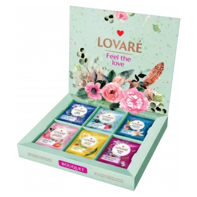 Чай Lovare Асорті "Букет" Bouquet 6 видів по 5 пакетів (30 шт.) у сумочці