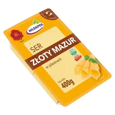 Сир у пластинках Zloty Mazur 400 г Польща