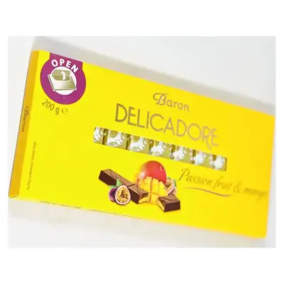Шоколад молочний Маракуя та Манго Delikador Baron PASSION FRUIT&MANGO Польща 200 г