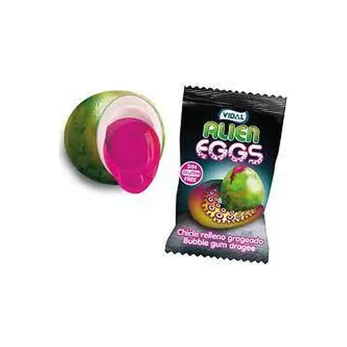 Жувальні гумки Інопланетне яйце БЕЗ ГЛЮТЕНА Vidal Alien Eggs 5 г Іспанія