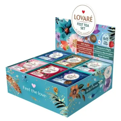Чай колекційний "6 смаків" Lovare Fest Tea Set (6 х 15шт) 157,5г