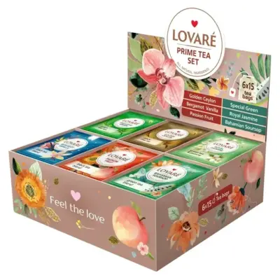 Чай колекційний "6 смаків" Lovare Prime Tea Set (6 х 15шт) 157,5г