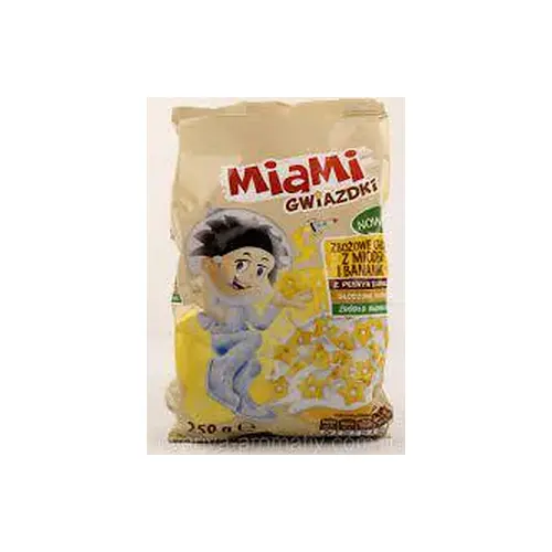 Сухий сніданок БЕЗ ПАЛЬМОВОГО МАСЛА Банан Miami banami, 250 г Польща