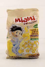 Сухий сніданок БЕЗ ПАЛЬМОВОГО МАСЛА Банан Miami banami, 250 г Польща