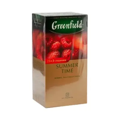 Чай трав'яний з ароматом малини Greenfield "Summer Time" (25 пакетиків х 2г) 50г