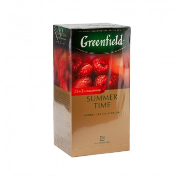 Чай трав'яний з ароматом малини Greenfield "Summer Time" (25 пакетиків х 2г) 50г