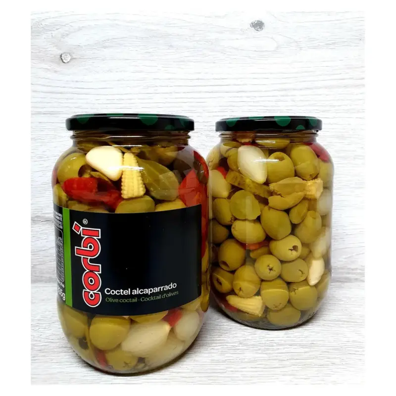Оливки зелені без кісточки Corbi Coctel Alcaparrado 835/480 г Іспанія