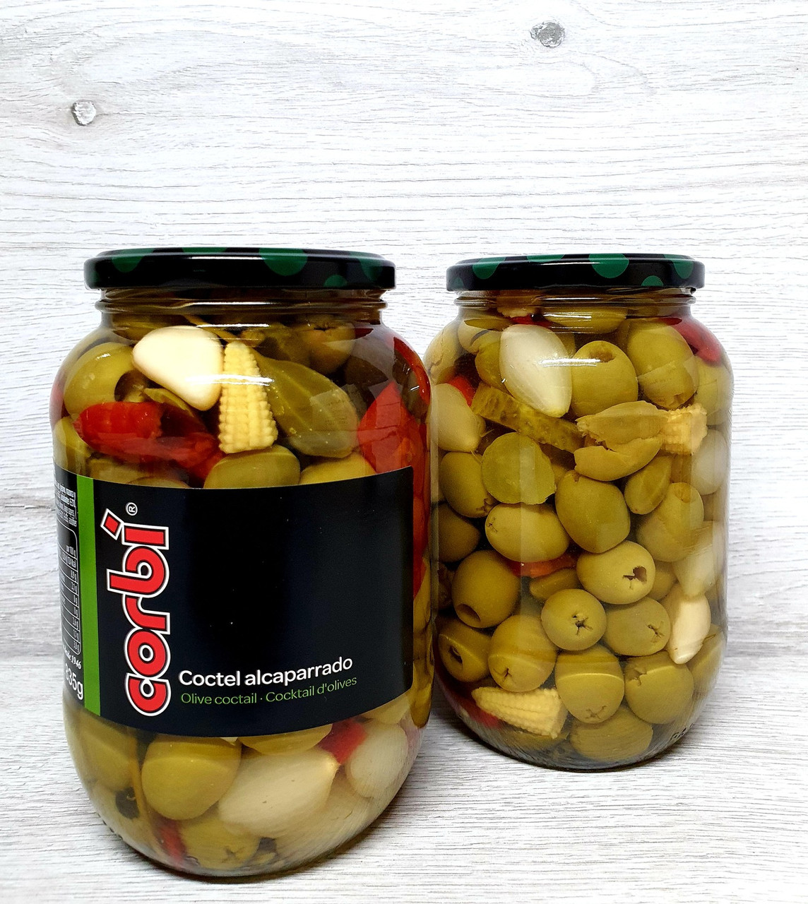 Оливки зелені без кісточки Corbi Coctel Alcaparrado 835/480 г Іспанія