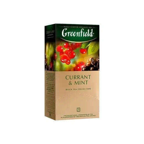 Чай чорний з ароматом смородини та м’яти Greenfield «Currant&Mint» (25 пакетиків х 1.8г) 45г