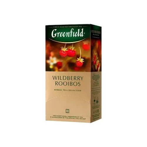 Чай чорний з ароматом полуниці та шоколаду Greenfield «Strawberry Gourmet» (25 пакетиків х 1.5 г) 37.5г