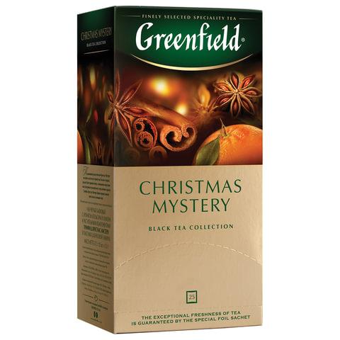 Чай чорний із прянощами та ароматом цитрусових Greenfield «Christmas Mystery» (25 пакетиків х 1.5г) 37.5г
