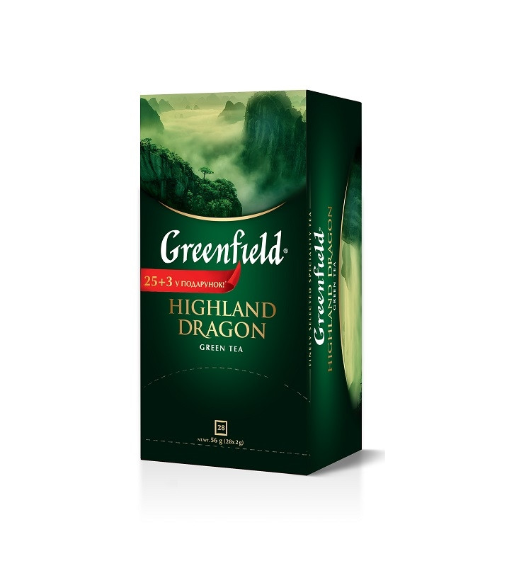 Чай зелений Greenfield "Highland Dragon" (28 пакетиків х 2г) 56г