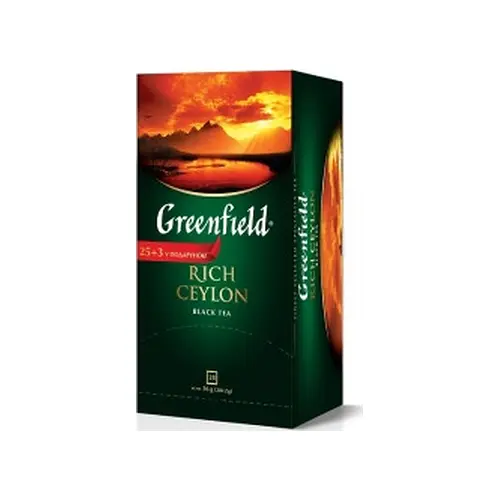 Чай чорний пакетований Greenfield “Rich Ceylon” (28 х 2г) 56г