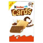 Печиво з шоколадно-молочною начинкою Kinder Cards (6 шт. х 12,8 г) 76.8 г Польща