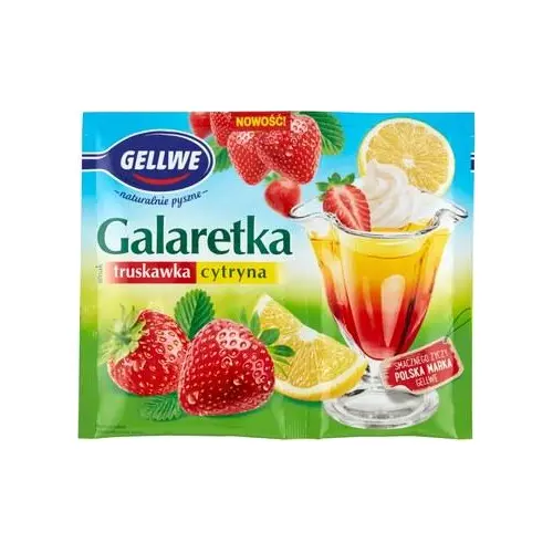 Желе (Galaretka) Два смаки полуниці + лимон Gellwe (50г+25г) 75г Польща