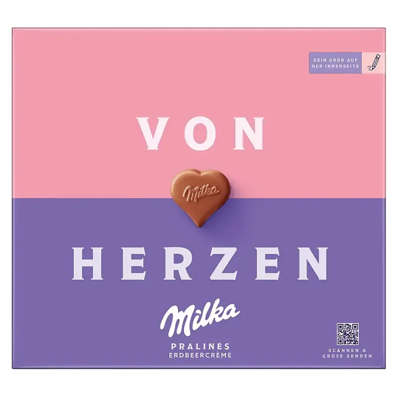 Шоколадні цукерки Праліне з кремом “Від серця” Milka Happy Von Herzen 110 г Швейцарія