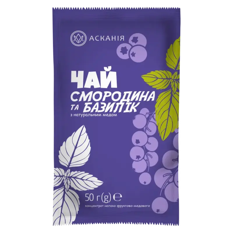 Концентрат фруктово-медового напою Чай смородина та базилік Асканія-Пак 50г Україна