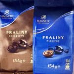 Цукерки з начинкою какао-крем у темному шоколаді Magnetic Praliny Deserowe 154г Польща
