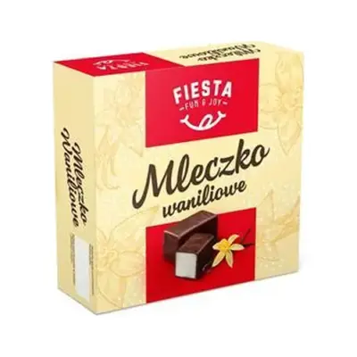 Цукерки пташине молоко з ванільним смаком у шоколаді Fiesta Mleczko Waniliowe380г Польща