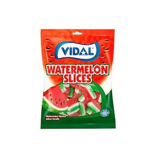 Желейні цукерки Без глютену Кавунові часточки ТМ VIDAL 90 г Іспанія